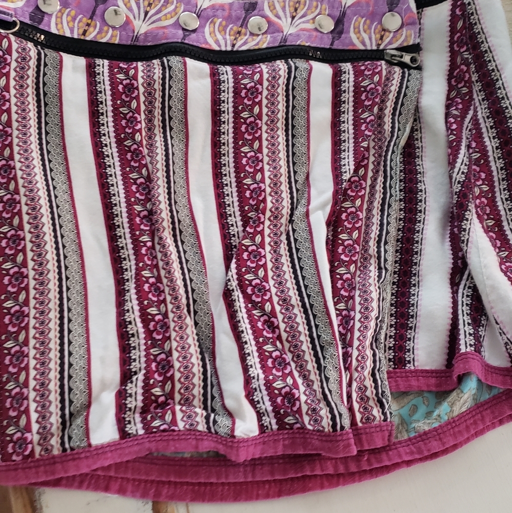 Reversible snap close mini skirt